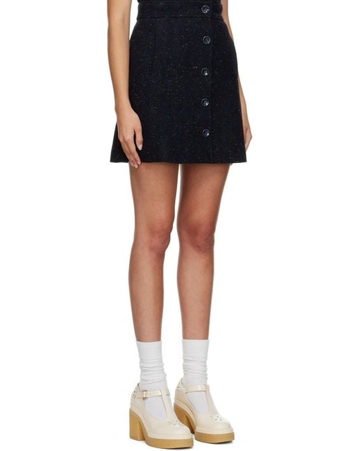 Chloé Black Chloé A-Line Mini Skirt
