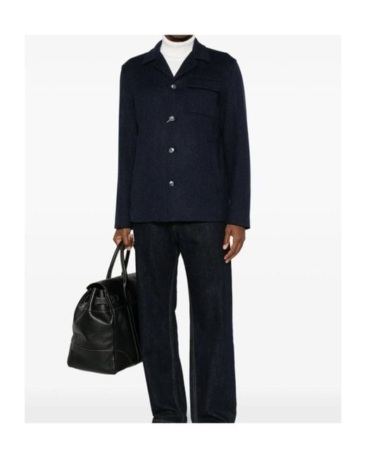 Herno Blue Long-Sleeve Jacket for men