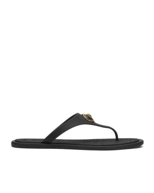 Versace Brown Alia Thong Strap Flat Sandals