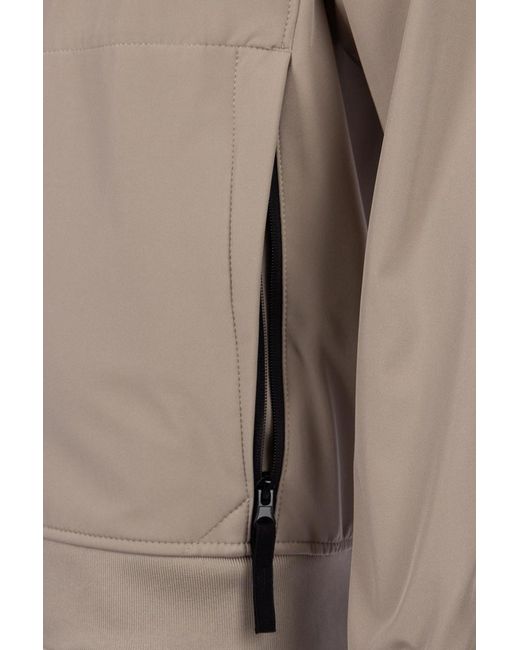 Stone Island Brown Compass-Motif Hooded Jacket for men