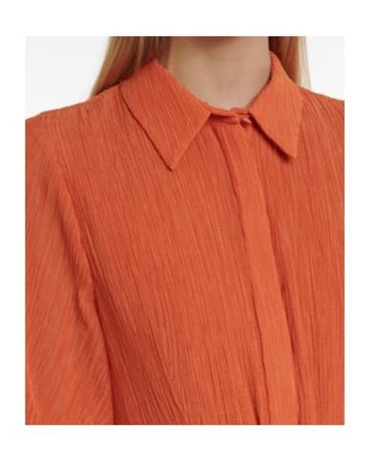 Gabriela Hearst Orange Shirt Dress
