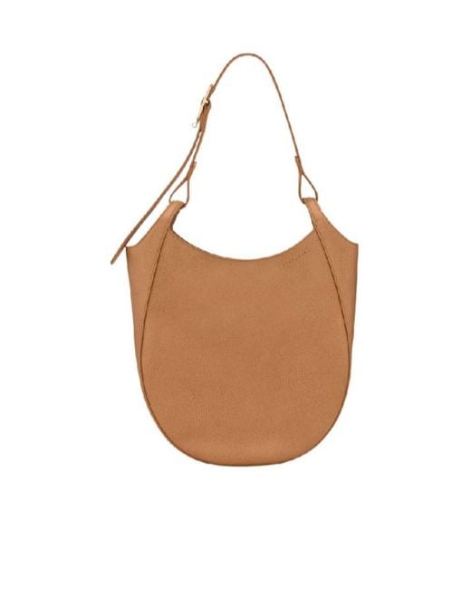 Longchamp Brown Le Foulonne L Hobo Bag