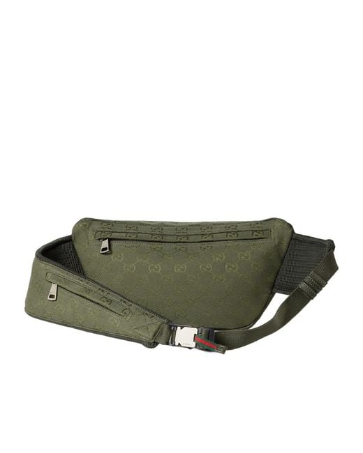 Gucci Green Gg Monogrammed Belt Bag for men