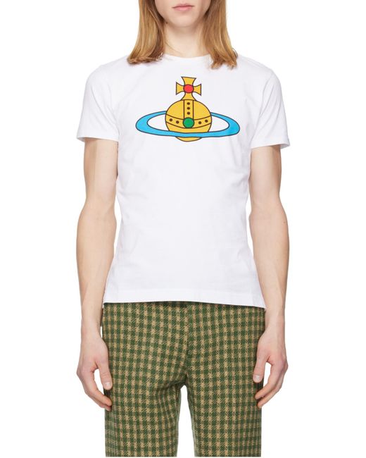 Vivienne Westwood White Oversized Orb Printed T-Shirt