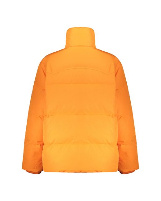 KENZO Orange Zip And Snap Button Fastening Down Jacket