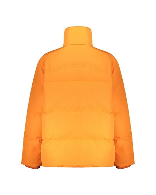 KENZO Orange Zip And Snap Button Fastening Down Jacket