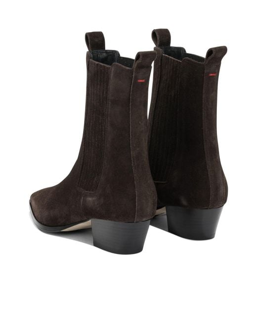 Aeyde Brown Agata Pull-On Ankle Boots