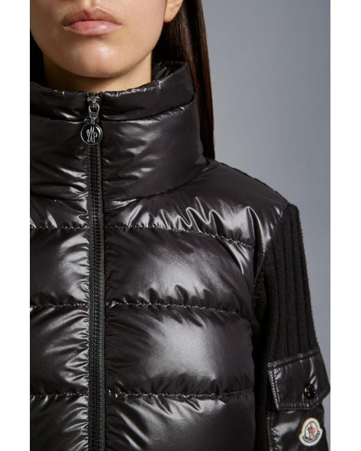 Moncler Black Panelled Zip-Up Padded Jacket