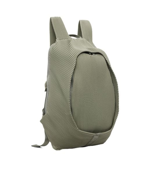 Issey Miyake Green Pleated Backpack for men
