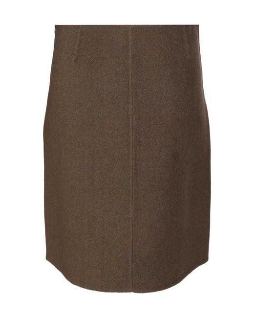 P.A.R.O.S.H. Brown Wool Mini Skirt
