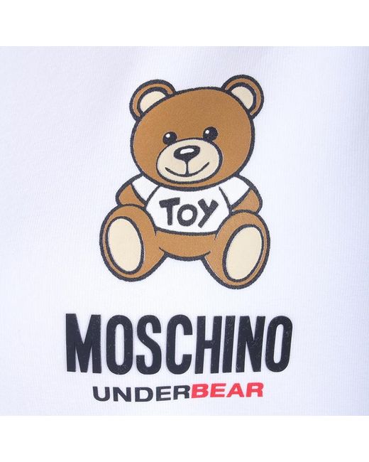Moschino White Logo-Print Cotton Sweatshirt