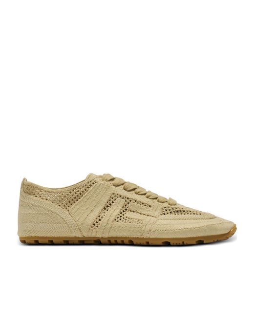 Balmain Brown Racer 45 Macramé Low-Top Sneakers