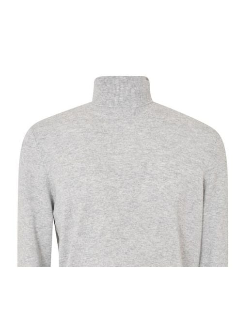 Brunello Cucinelli Gray Turtleneck Jumper for men