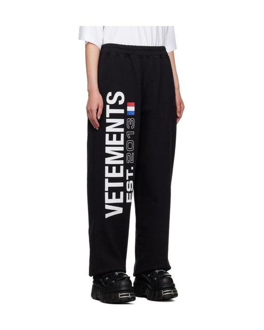 Vetements Black Flag-Logo Print Track Pants