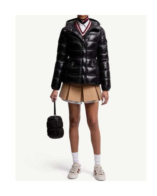 Moncler Black Barante Hooded Short Down Jacket