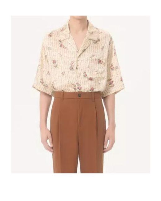 Valentino Natural Floral Printed Bowling Shirt for men