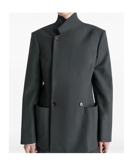 Lemaire Black Double-Breasted Tailored Jacket