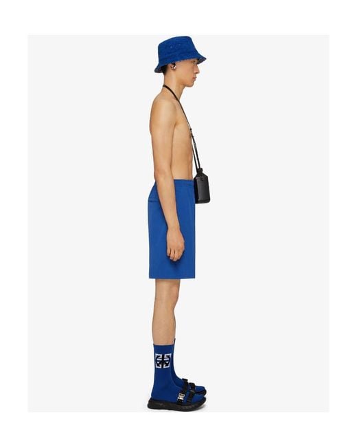 Givenchy Blue Long Swim Shorts for men