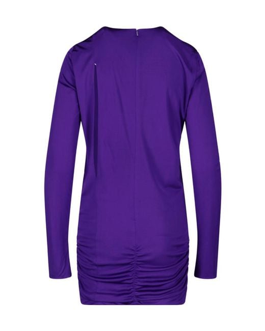 Versace Purple Cutout Detail Minidress