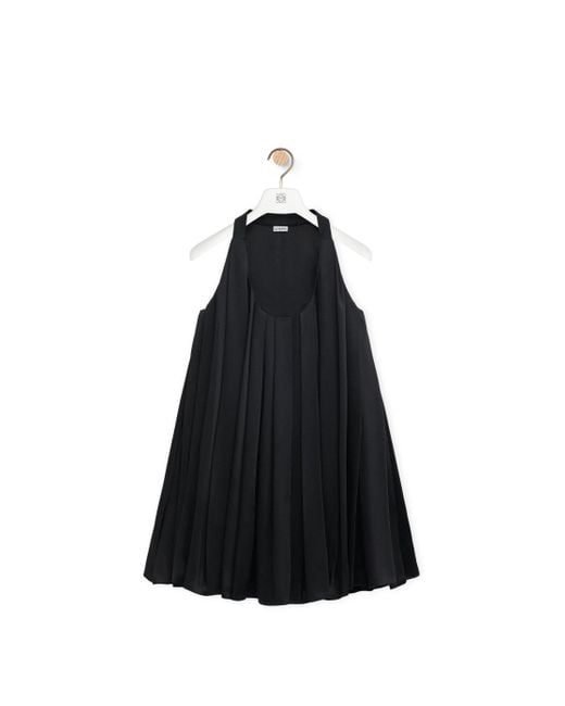 Loewe Black Trapeze Dress In Viscose