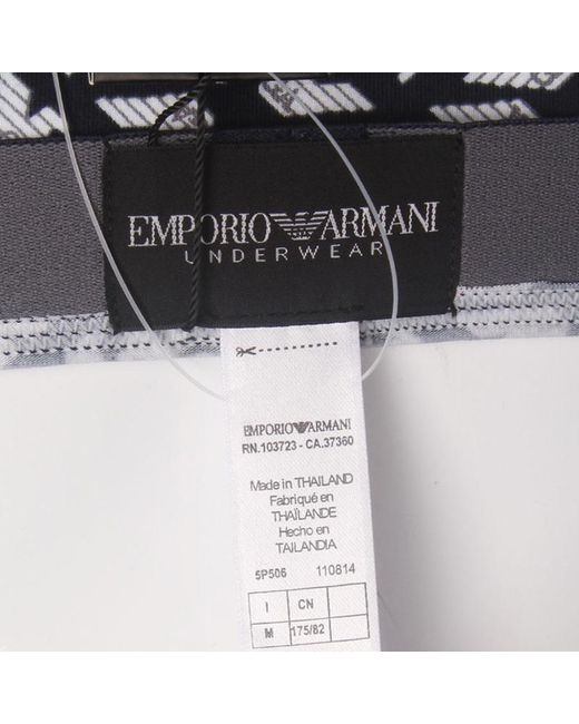 Emporio Armani Black Logo Printed Underwear for men