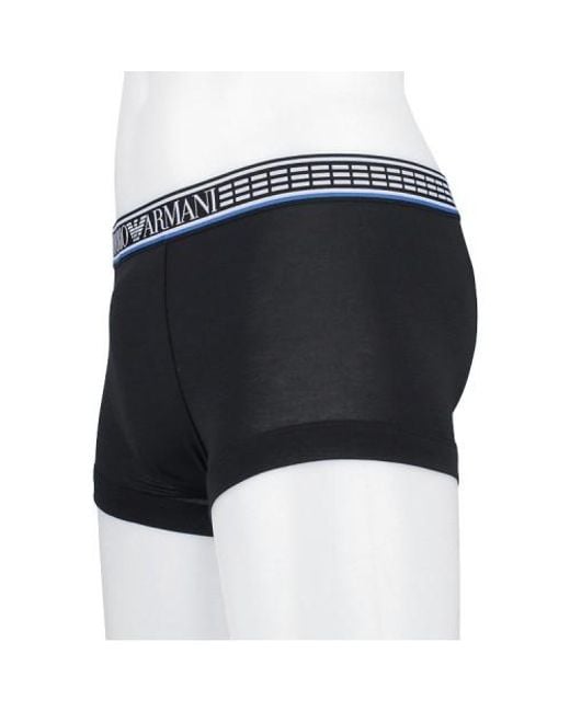 Emporio Armani Black Logo-Print Boxer Briefs for men