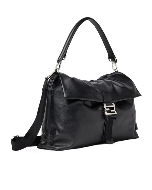 Fendi Black Flux Maxi Shoulder Bag for men