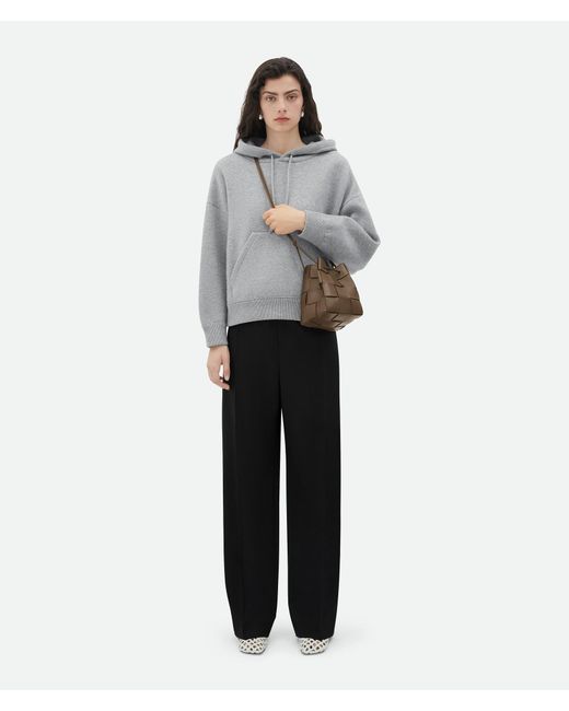 Bottega Veneta Brown Small Cassette Drawstring Shoulder Bag