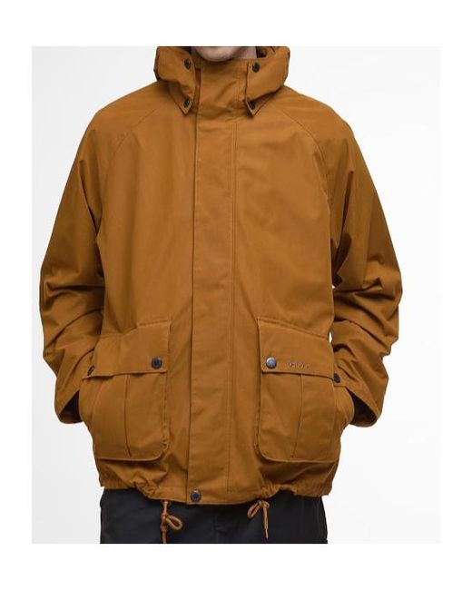 Barbour Brown Re-Engineered Wading Spey Showerproof Jacket for men