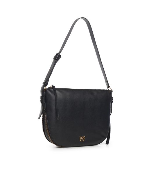 Pinko Black Top Zipped Shoulder Bag