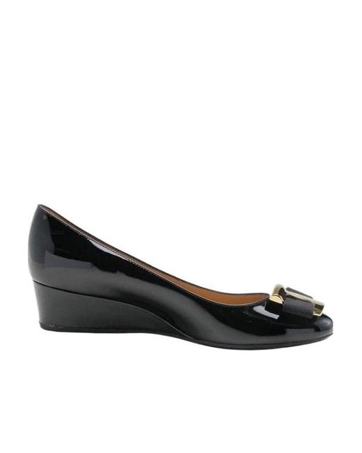 Ferragamo Black Bow High Heels