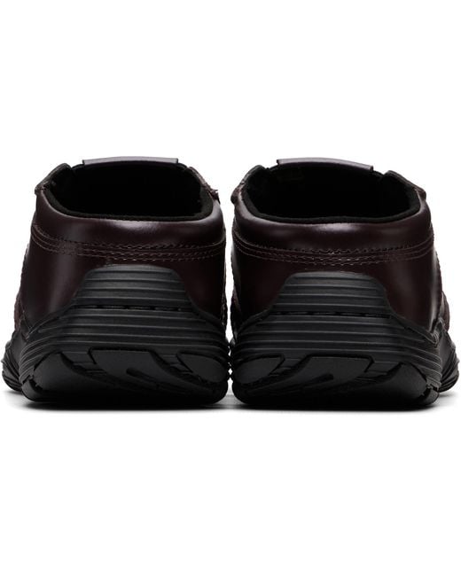 Dr. Martens Brown Aurix Satin Leather Mules for men