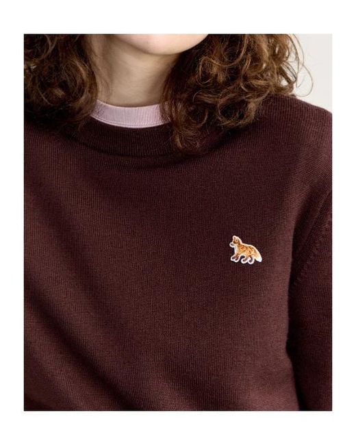 Maison Kitsuné Brown Baby Fox Merino Regular Jumper