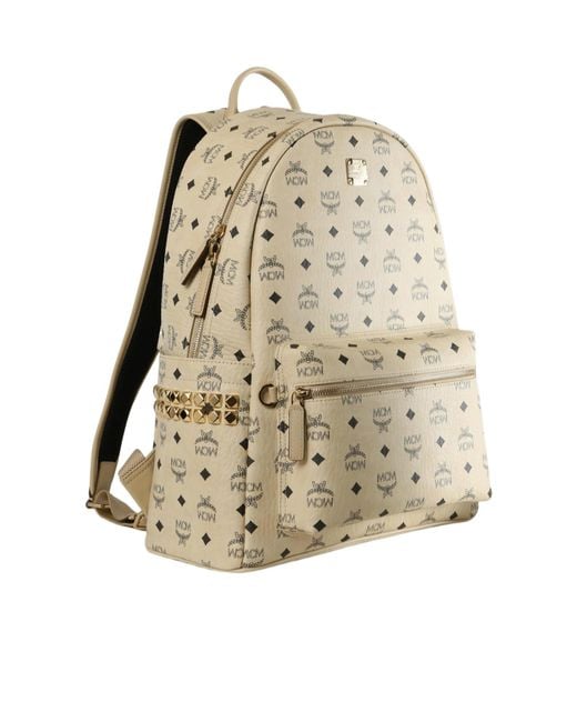 MCM Natural Stark Visetos Medium Backpack for men
