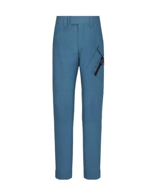 Dior Blue Homme Logo Buckel Cargo Pants for men