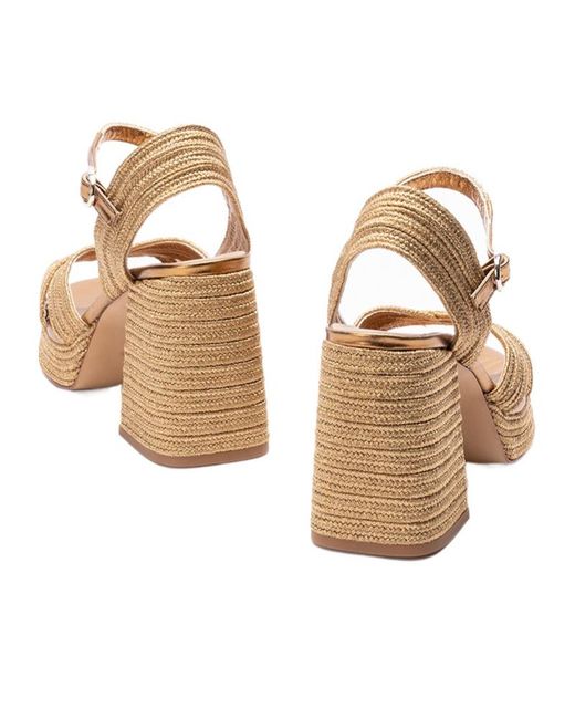 Castaner Castañer Valle Interwoven Metallic Slingback Sandals