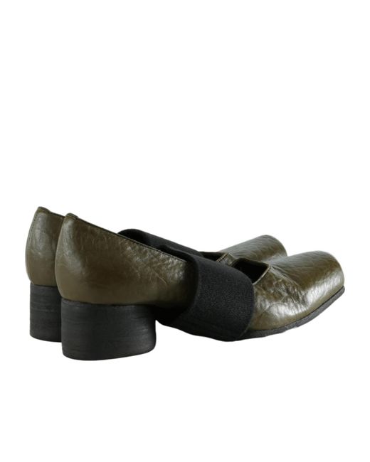 Uma Wang Black Square-Toe Ballet Flats