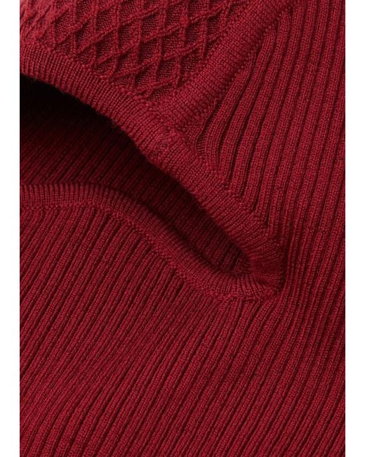 Loro Piana Red Durango Balaclava for men
