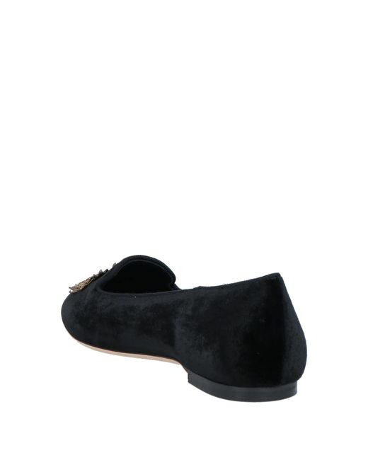 Dolce & Gabbana Black Round Toe Loafers