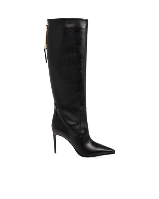 DSquared² Black High-Heeled Tall Boots