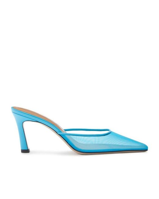 The Attico Blue The Mesh Pointed Toe Sandals