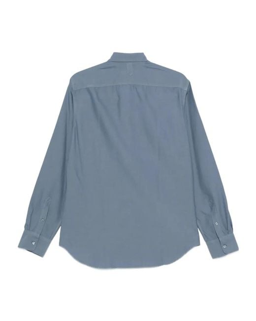 Canali Blue Long Sleeve Shirt for men