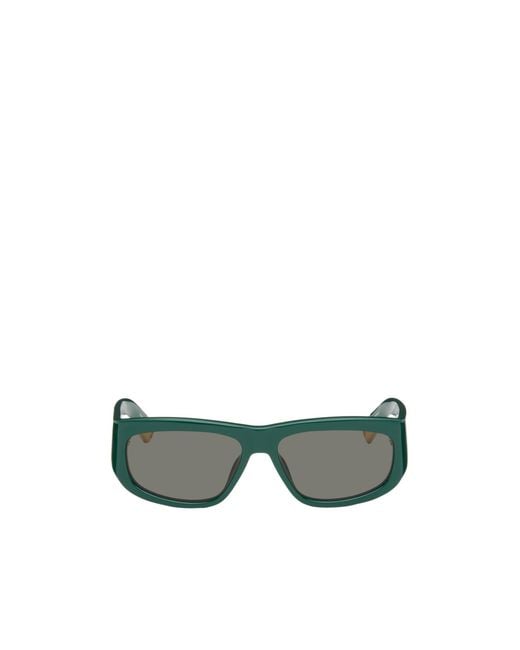 Jacquemus Green Rectangle-Frame Sunglasses for men
