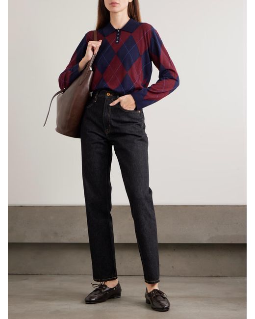 SLVRLAKE Denim Black London High-Waisted Straight Leg Jeans