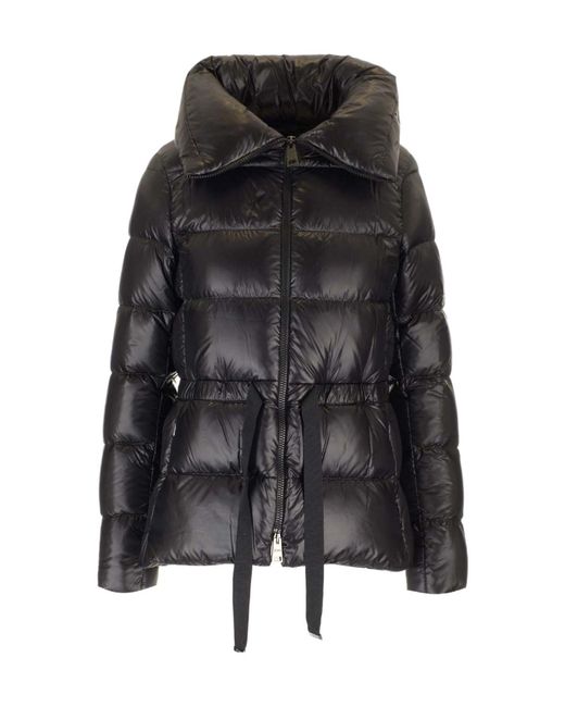 Herno Black Drawstring Waist Padded Coat