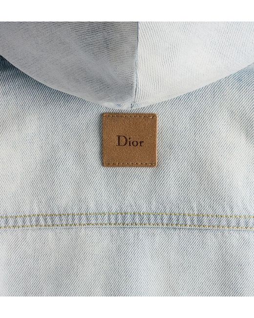 Dior White Medaillon Embroidered Hooded Jacket