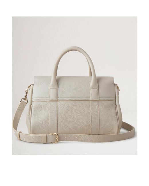 Mulberry White Bayswater Foldover Top Small Tote Bag