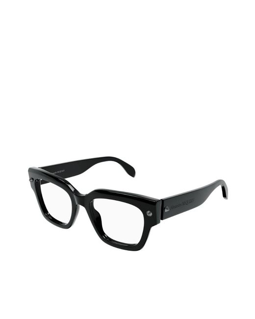 McQueen Black Eyewear Square Frame Glasses for men