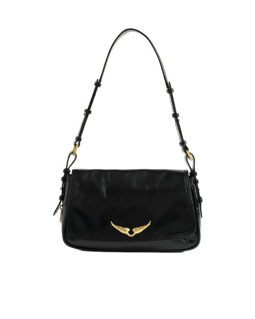 Zadig & Voltaire Black Le Zouzou Vintage Patent Bag