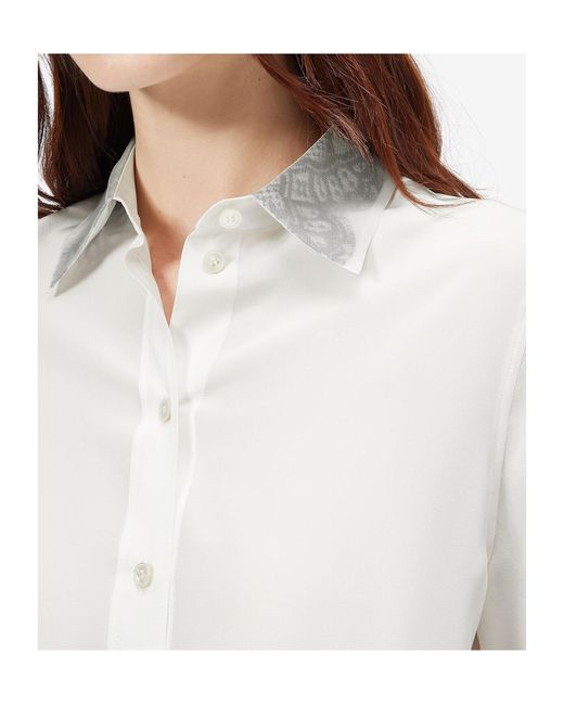 McQueen White Floral Lace Detail Shirt